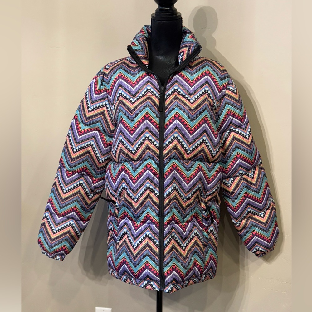 Wesc - Zig Zag Mock Neck Puffer Jacket Unisex Jacket Size Small (NWT)
